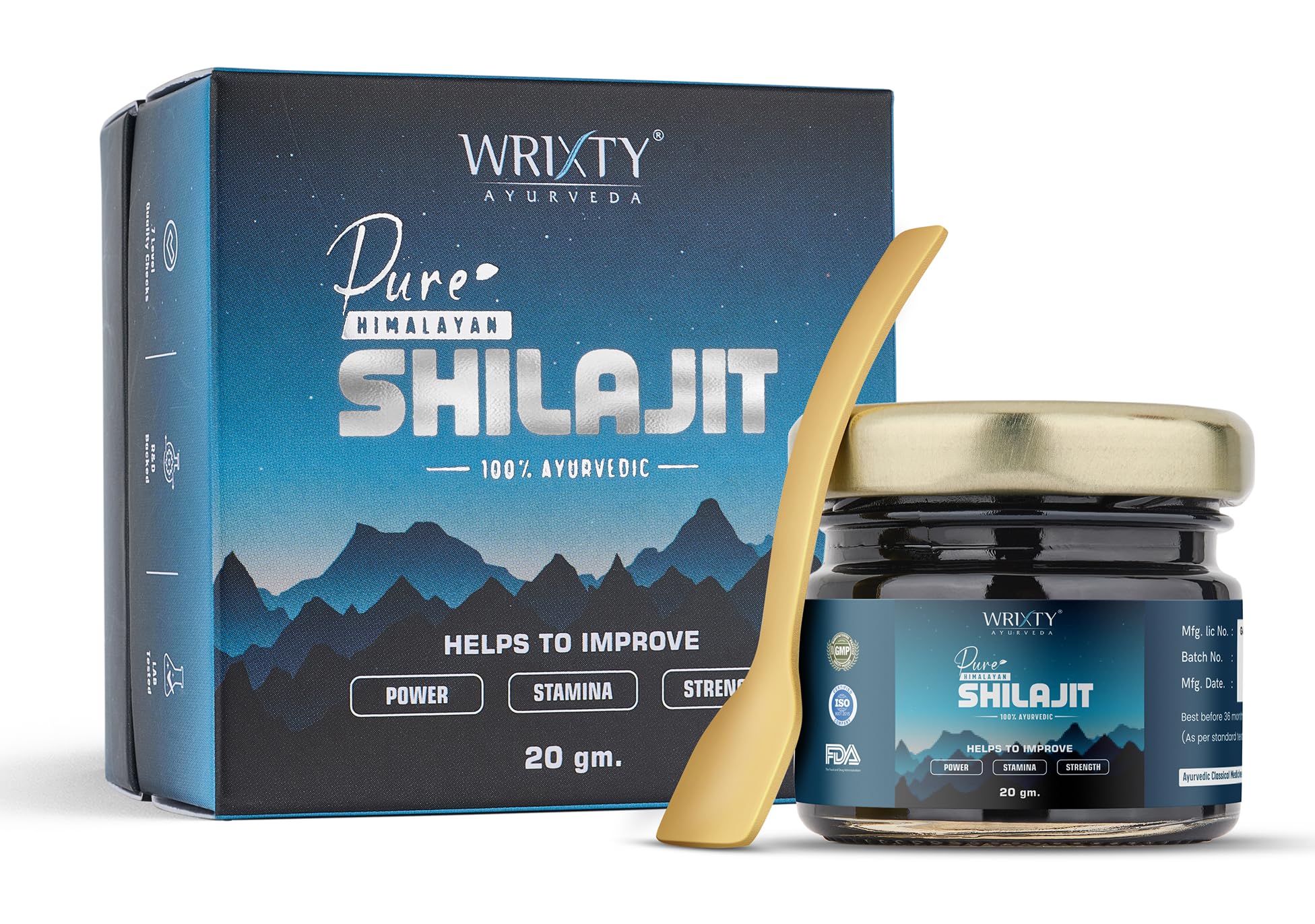 Wrixty Ayurevda Pure Himalayan Organic Shilajit Resin Supplement | Authentic and Natural | Edition A | Contains Fulvic Acid and Trace Minerals (B0DDGTGD6R) Amazon Price History, Amazon Price Tracker