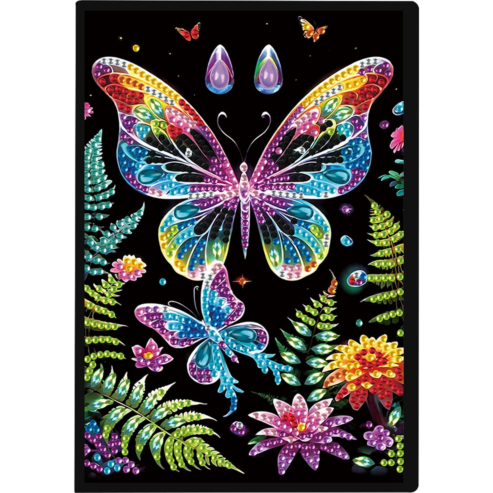 Animal Special Shaped 50 Pages 5D DIY Diamond Art Painting Notebook Kit No Lines Diamond Painting Diary Book Rhinestone Art Hand Craft Kit for Birthdays Or
