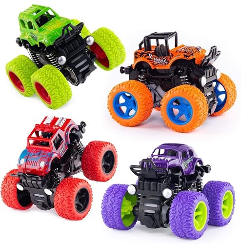 4 Pack Monster Trucks Toys for Boys 3 4 5