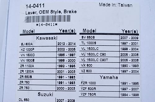 Miniatura 3 de Motion Pro 14-0411 Palanca de freno pulida estilo OEM