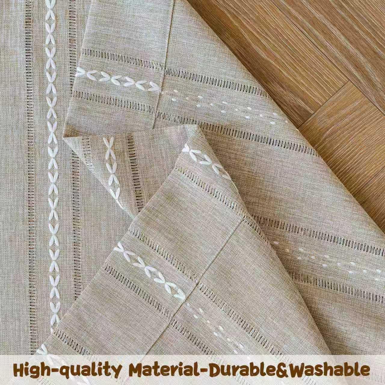 Sutuo Home Natural Boho Curtains 96 Inches Long for Bedroom Living Room, Privacy French Country Farmhouse Vintage Chic Tassels Hollow Window Treatment Bohemian Drape, 1 Panel 52" W x 96" L