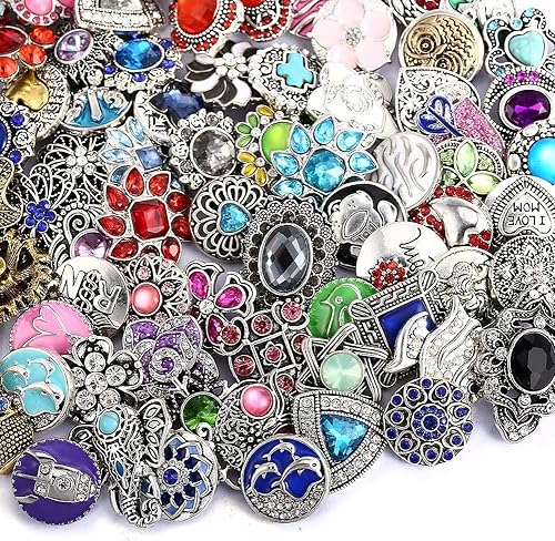 Miniatura 9 de LKLDM Dijes de diamantes de imitación de estilo mixto con botones de jengibre de 180.787in para broches intercambiables, fabricación de joyas,