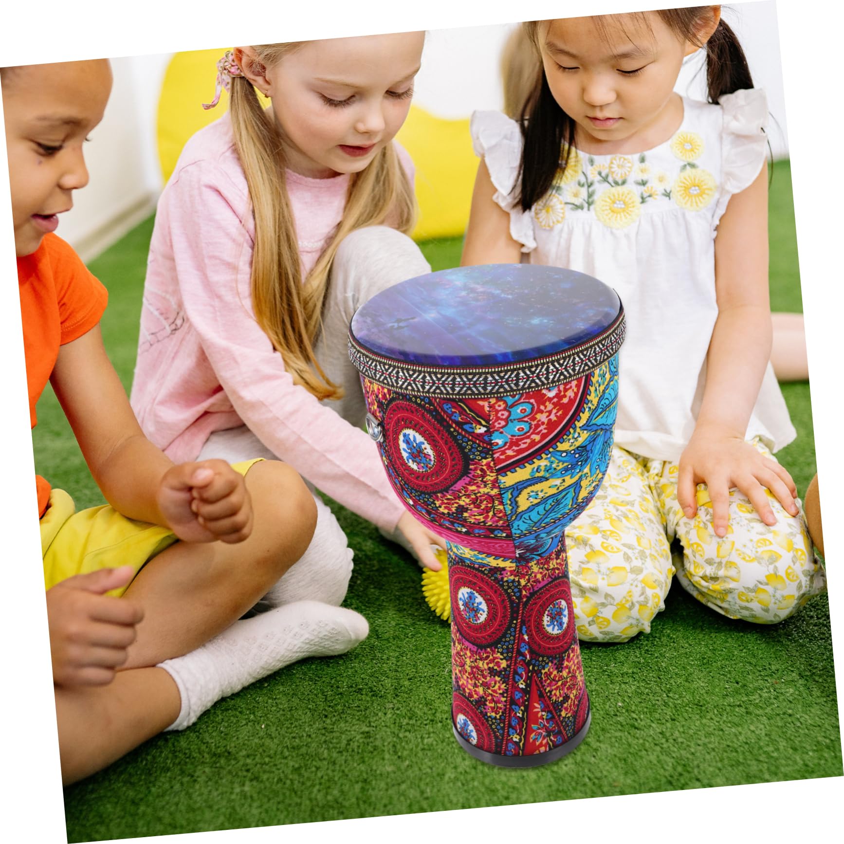 Djembé de Mano 8 Pulgadas para Niños y Principiantes | Pvc Ligero, Diseño Delicado y Acabado Fino, Portátil para Uso Diario Complemento de Baile