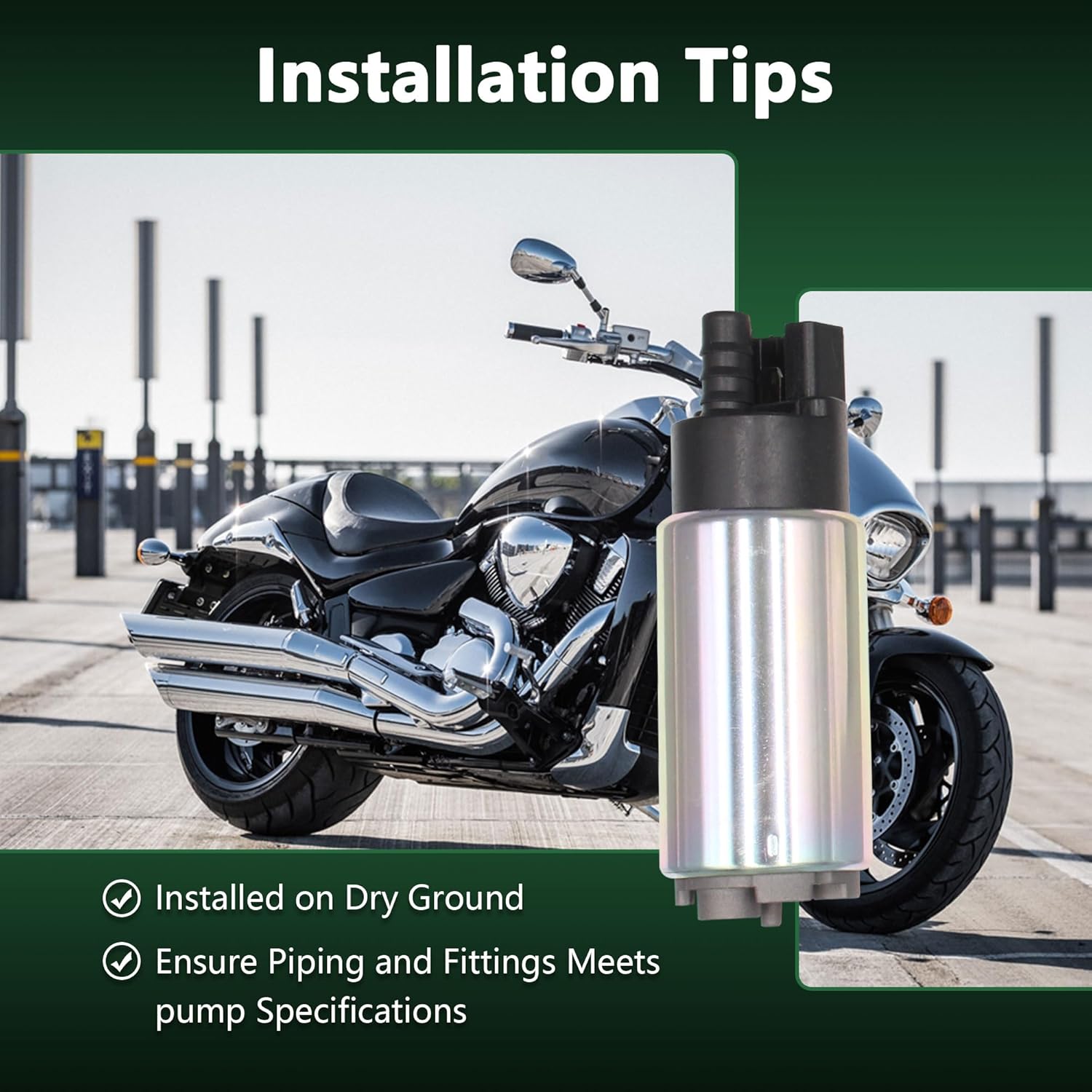 Fuel Pump for Suzuki Boulevard M109R M109R2 VZR1800 Motorcycle 2006-2012 Replaces 15100-48G10 15110-48G00