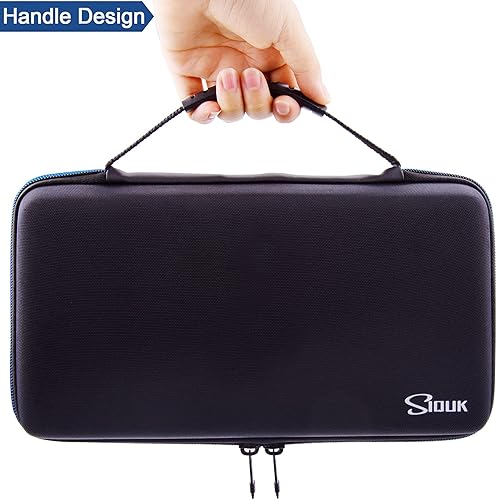 Miniatura 6 de SIQUK Estuche para dados DND, estuche organizador de dados con asa, bandeja ranurada extraíble con capacidad para 8 juegos de dados DND para