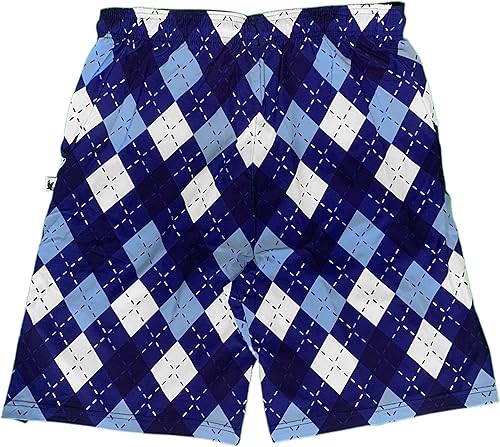 Miniatura 2 de Flow Society Pantalón corto de tenis Oceanside Argyle para hombre - 9"