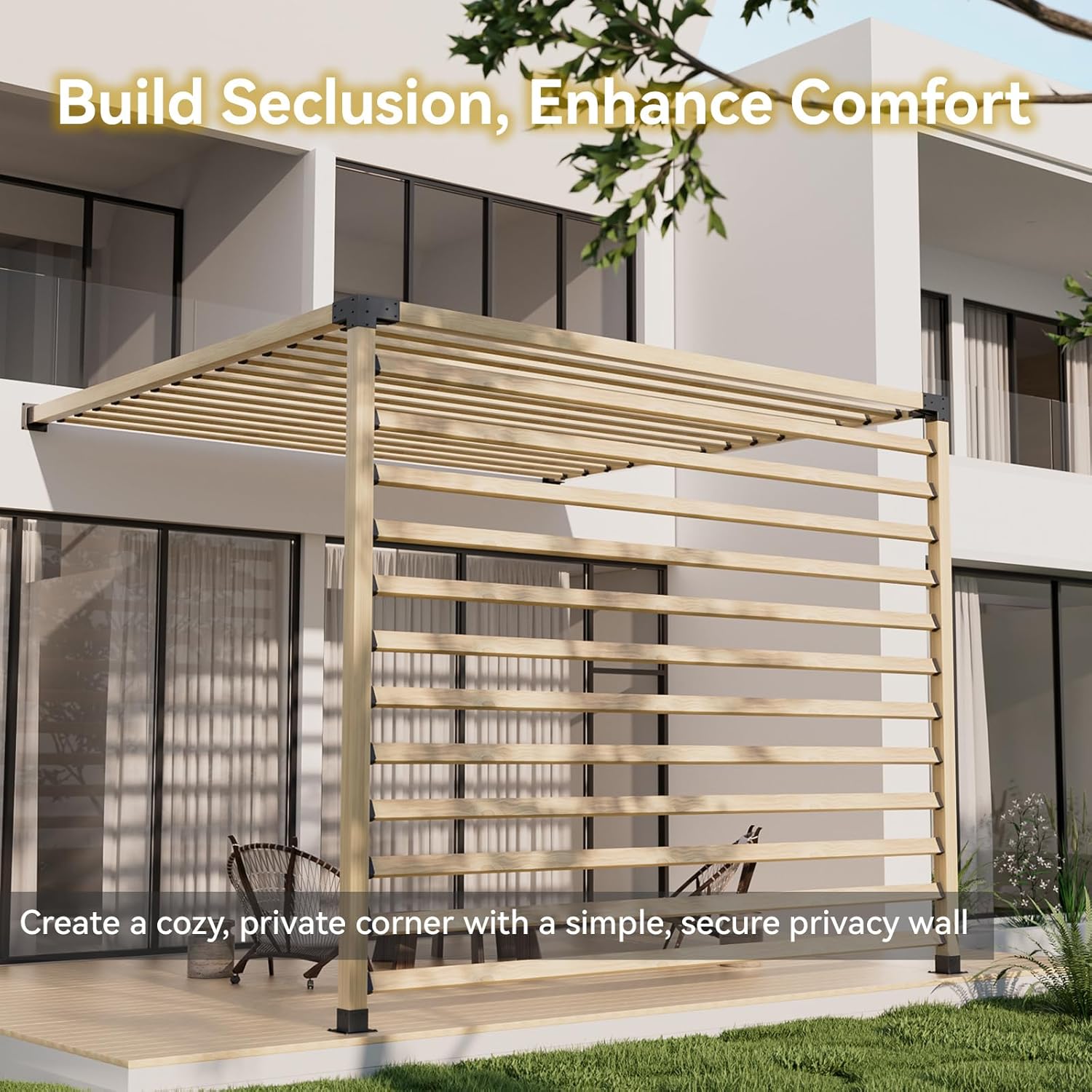Concealed Joist Hanger 2x4(Actual Size: 3.5x1.5) Pergola Brackets Stainless Steel, Bracket for Wood, fit for 2x4 Beam, Fence, handrail Hardware, Deck Railing Brackets Connectors(6 Pack)