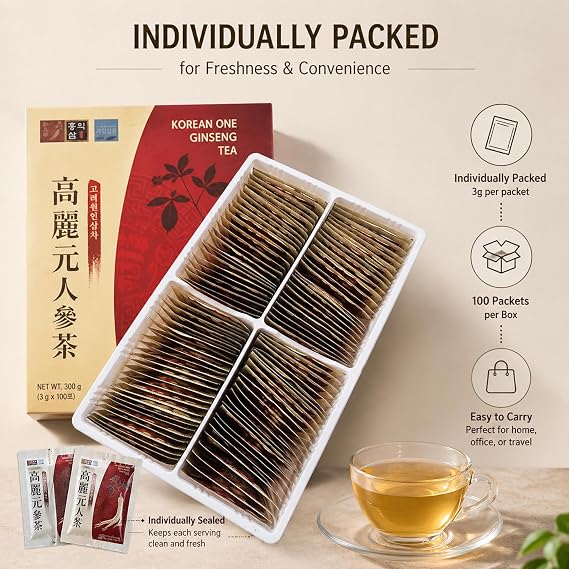 [HEALTH TEA] Korea Food Korean Ginseng Granule Tea 3g X 100T ?