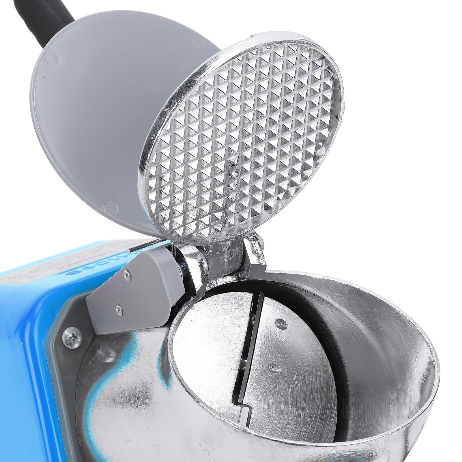 Fdit Tritaghiaccio Elettrico 380W, Lame in Acciaio Inox per e Ghiaccio Tritato, per Uso Domestico e Commerciale (BLUE)