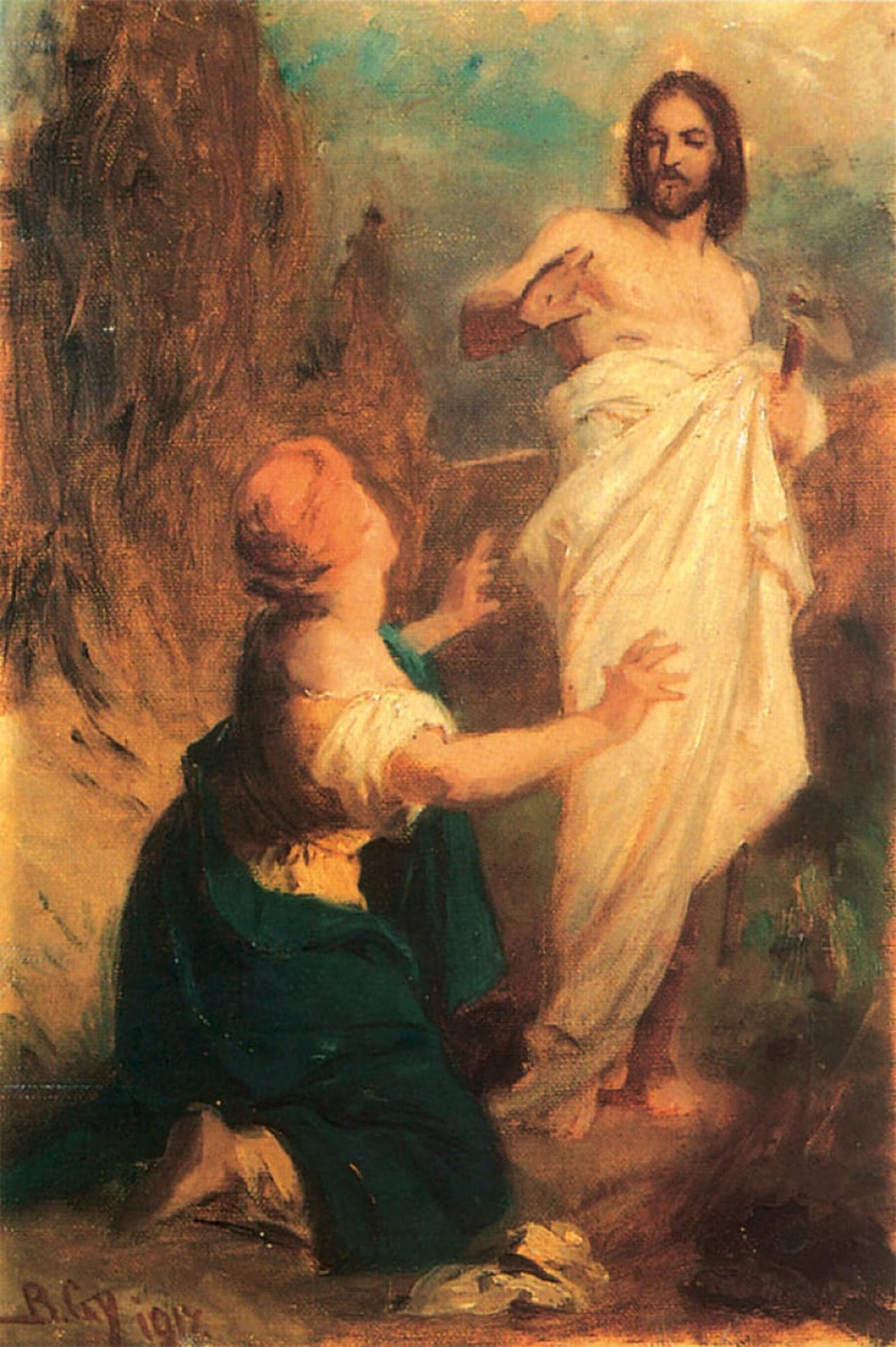 ARTXLXXBN Famous Art Print Poster Vintage Wall Art Noli Me Tangere by Gyula Benczúr Canvas Art Poster for Home Decor 60x90cm