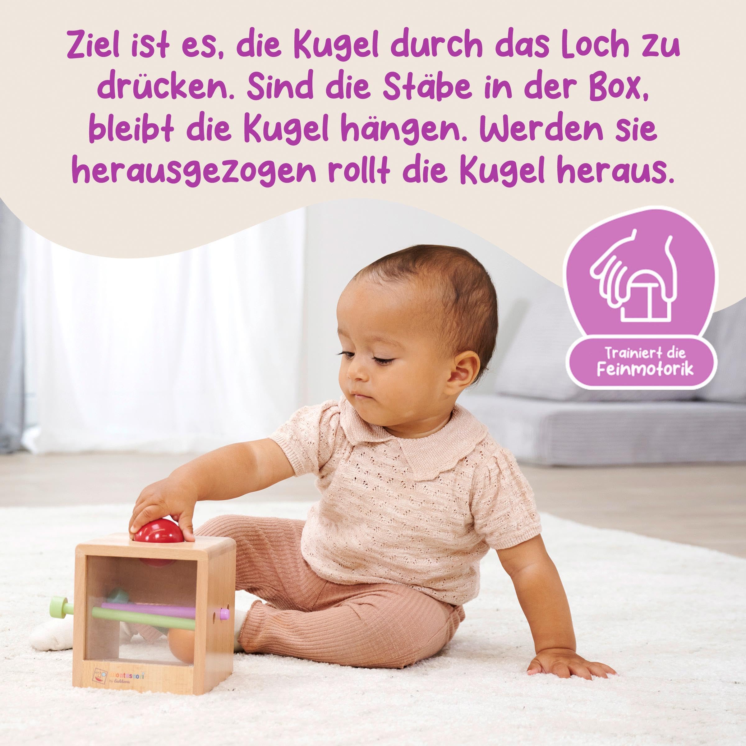 Eichhorn 100006030 Montessori Kostka z kulkami