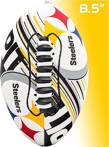 Vista 114 de Franklin Sports - Balones de fútbol americano juveniles de todos los equipos de la NFL, juego de balón infantil pequeño de 8.5 pulgadas + inflador