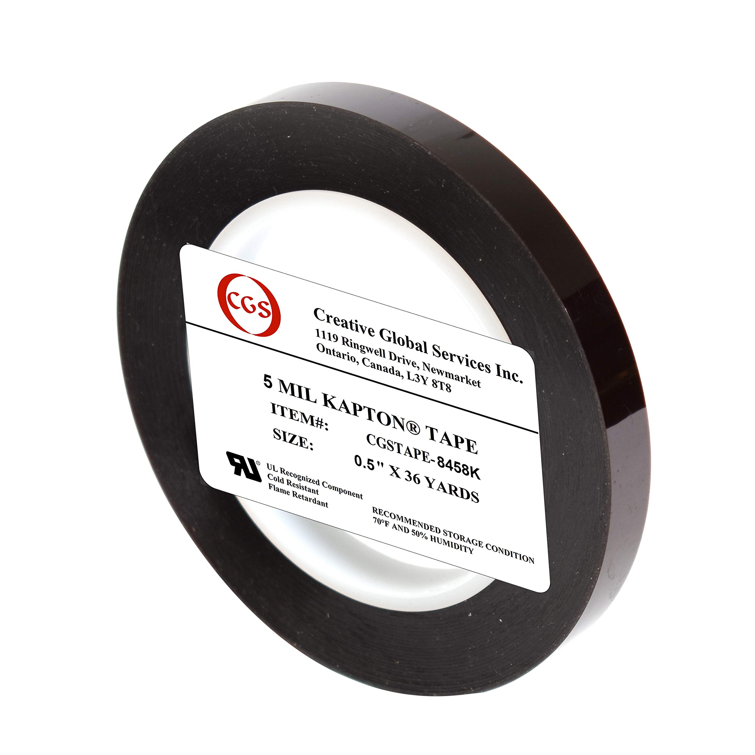 CGS, cinta adhesiva Dupont Kapton de 5 mil (poliimida), alta temperatura y cinta térmica, para soldadura, electricidad, enmascaramiento, aplicación de impresora 3D.