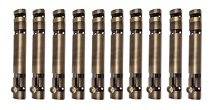 FUN n SHOP Antique Finish Half Round Heavy Duty SS Rod Tower Bolt (6-inch) - Pack of 10