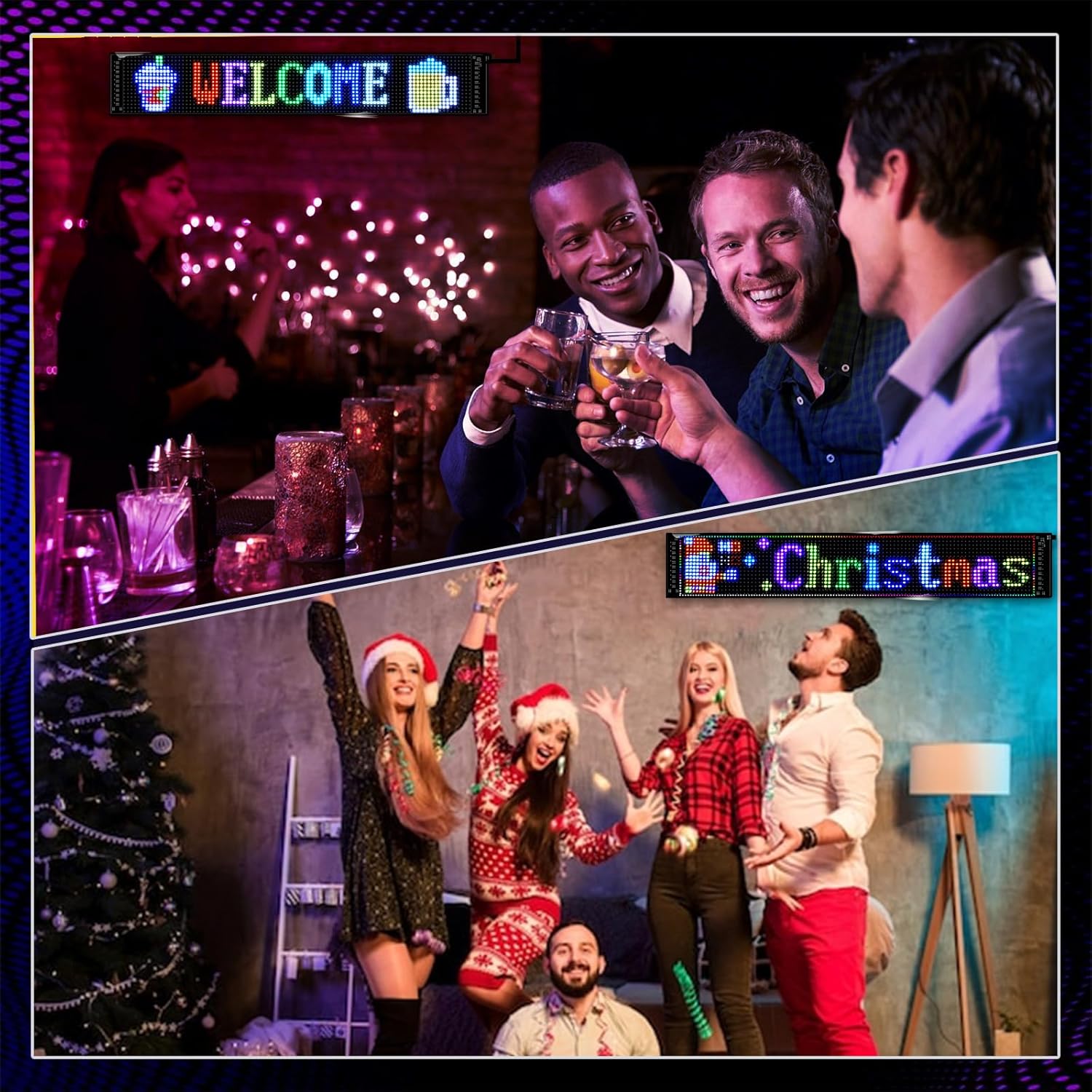 Programmable LED Sign | Message Scrolling Display for Indoor | Flexible Advertising Sign | Bluetooth APP | Custom Editor Animations/Text/Graffiti (36"x 8") - Image 6