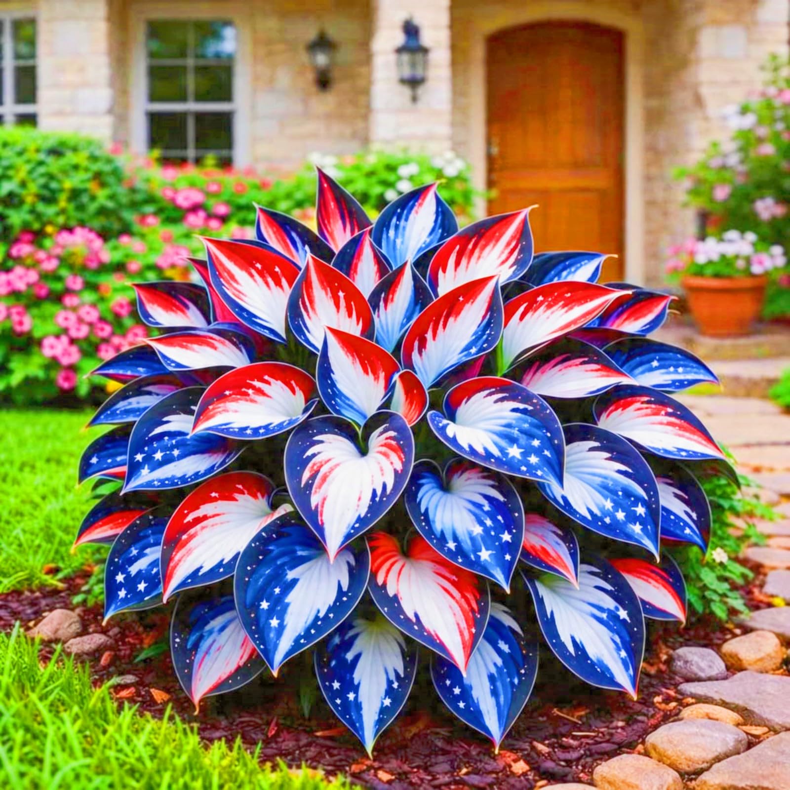 Midnight Blue Hosta Plants Midnight Blue Hosta Bulbs-Hostas Plants Perfect for The Garden -Landscaping-Excellent Displays-8bulbs-a