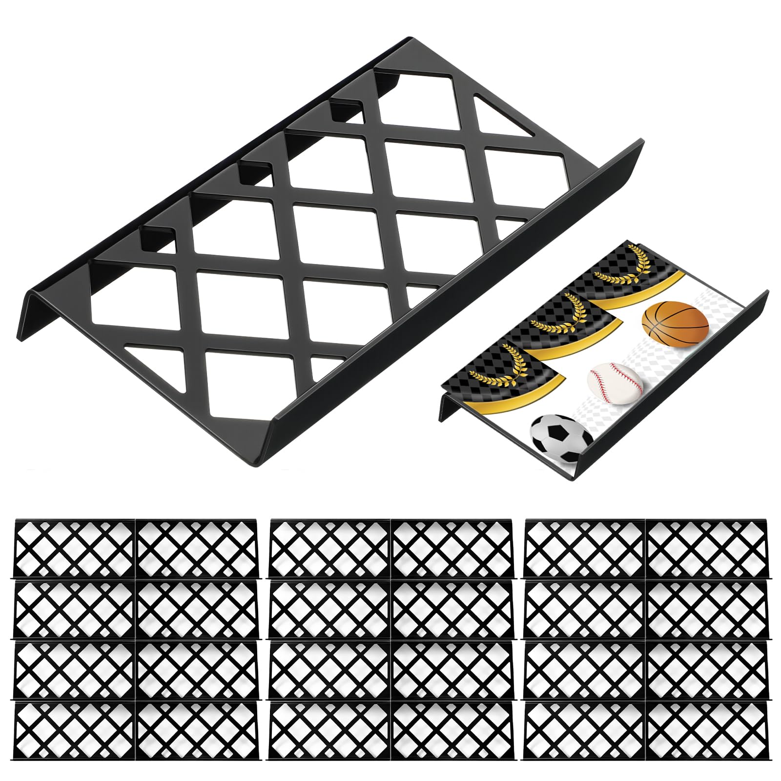 Yalikop 24 Pcs Trading Card Risers for Display Case, Hollow