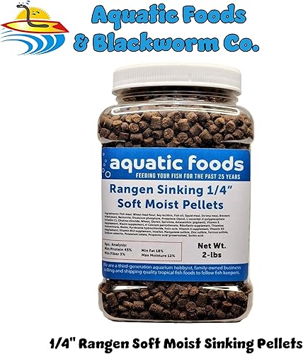Miniatura 2 de Pellets de salmón suave y húmedo de 14 de pulgada para axolotes adultos, camarones, caracoles, cangrejos, anfibios pequeños, peces tropicales