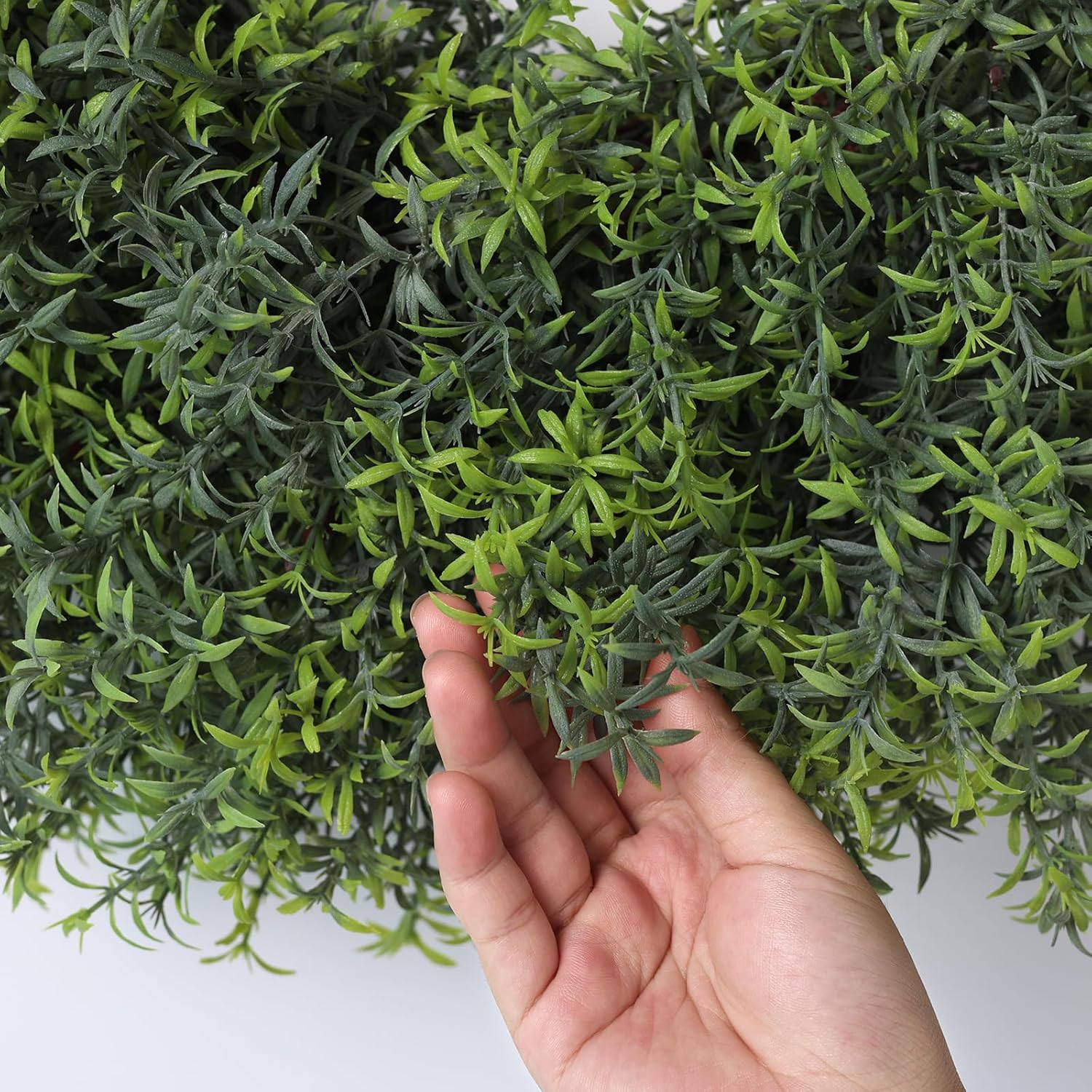 26" Large Artificial Rosemary Wreath for Front Door - UV Resistant Realistic Rosemary Plant, Fake Spring/Summer Greenery Wreath for Wall Window Farmhouse Fireplace Decor - Image 6