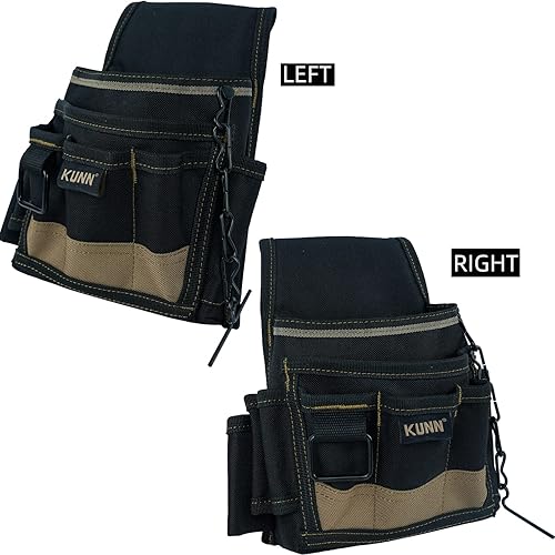 Miniatura 9 de KUNN Bolsa de herramientas para electricista - Cinturón de herramientas de mantenimiento básico pequeño y duradero con clip para cinturón