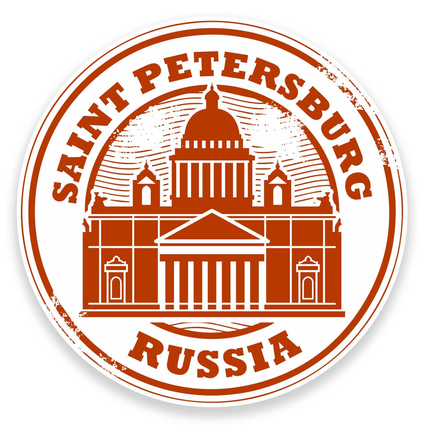 Destinationvinyl Multi 2 X Saint Petersburg Russia Vinyl Sticker Bike Laptop Car Travel Luggage #9280 (10Cm Wide X 10Cm High)