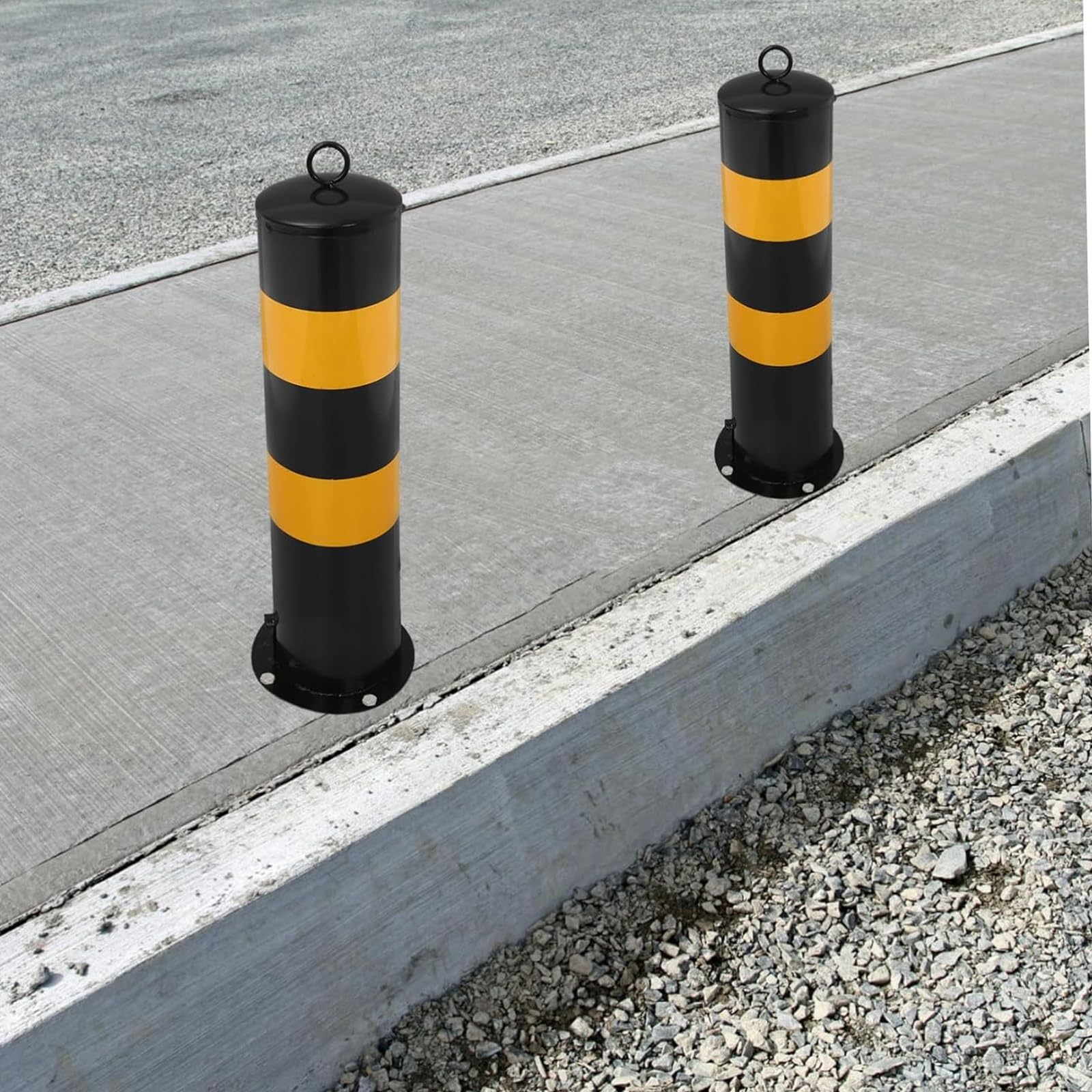 Generisch Robuster Sicherheitspoller aus Metall – Langlebige Parkschranke und Verkehrsleiteinrichtung für Parkplätze, Einfahrten und Sicherheitsbereiche (120 cm)