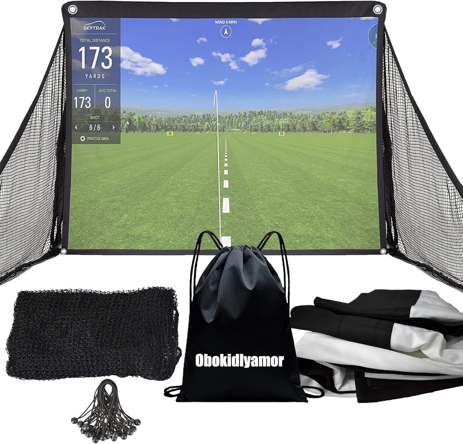 Obokidlyamor Golf Simulator Impact Screens Installed on Golf Hitting