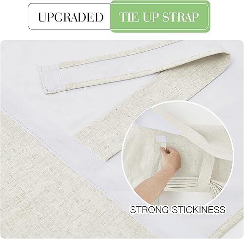 Miniatura 6 de KGORGE Cortinas de puerta para puerta de cristal, persianas 100% opacas para puerta francesa, para ventana grande, dormitorio, sala de estar,