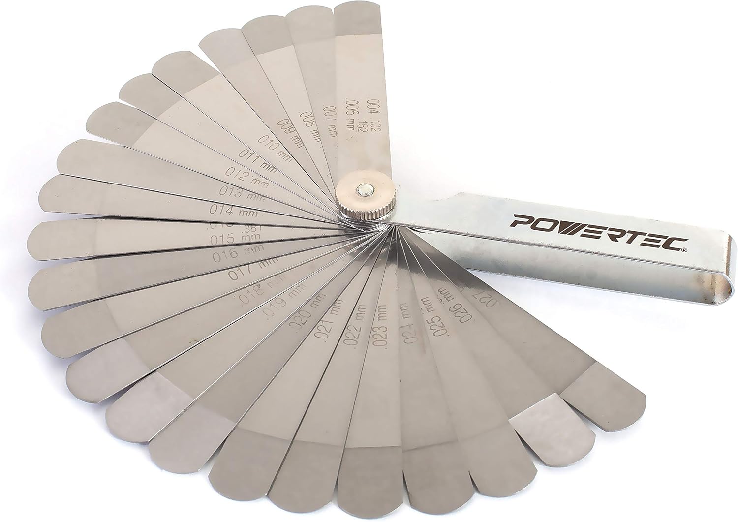 POWERTEC 80013 22 Blade GoNoGo Feeler Gauge Set Thickness Gauge For