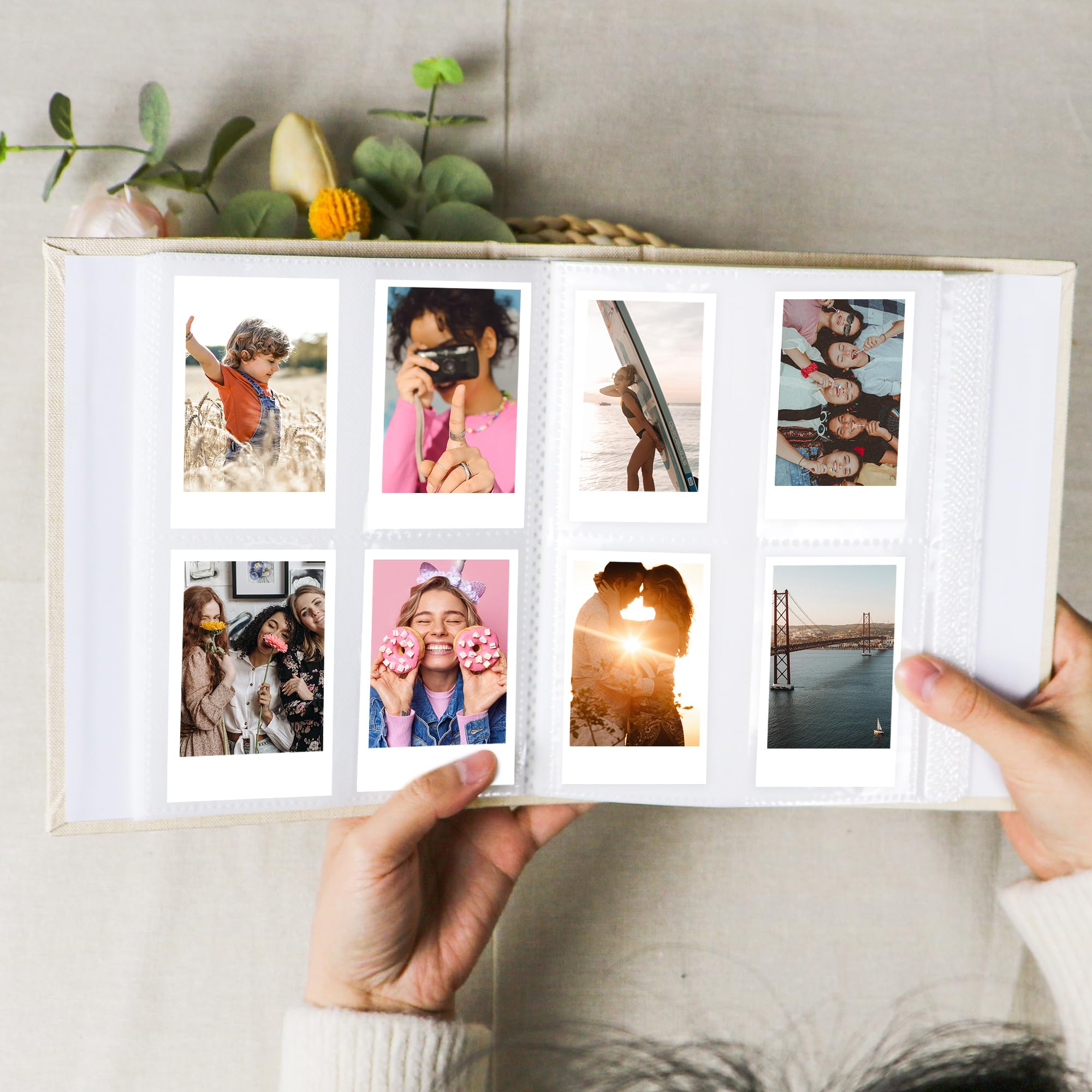 Holoary Mini album na zdjęcia, 256 kieszeni, 6 x 7 cm, 6 x 7 cm, pasuje do aparatu Fujifilm Instax Mini 7s, 8, 9, 11, 25, 26, 40, 50s, 90, Evo, Z2300, Instant Camera, Instax Photo Album Polaroid Snap