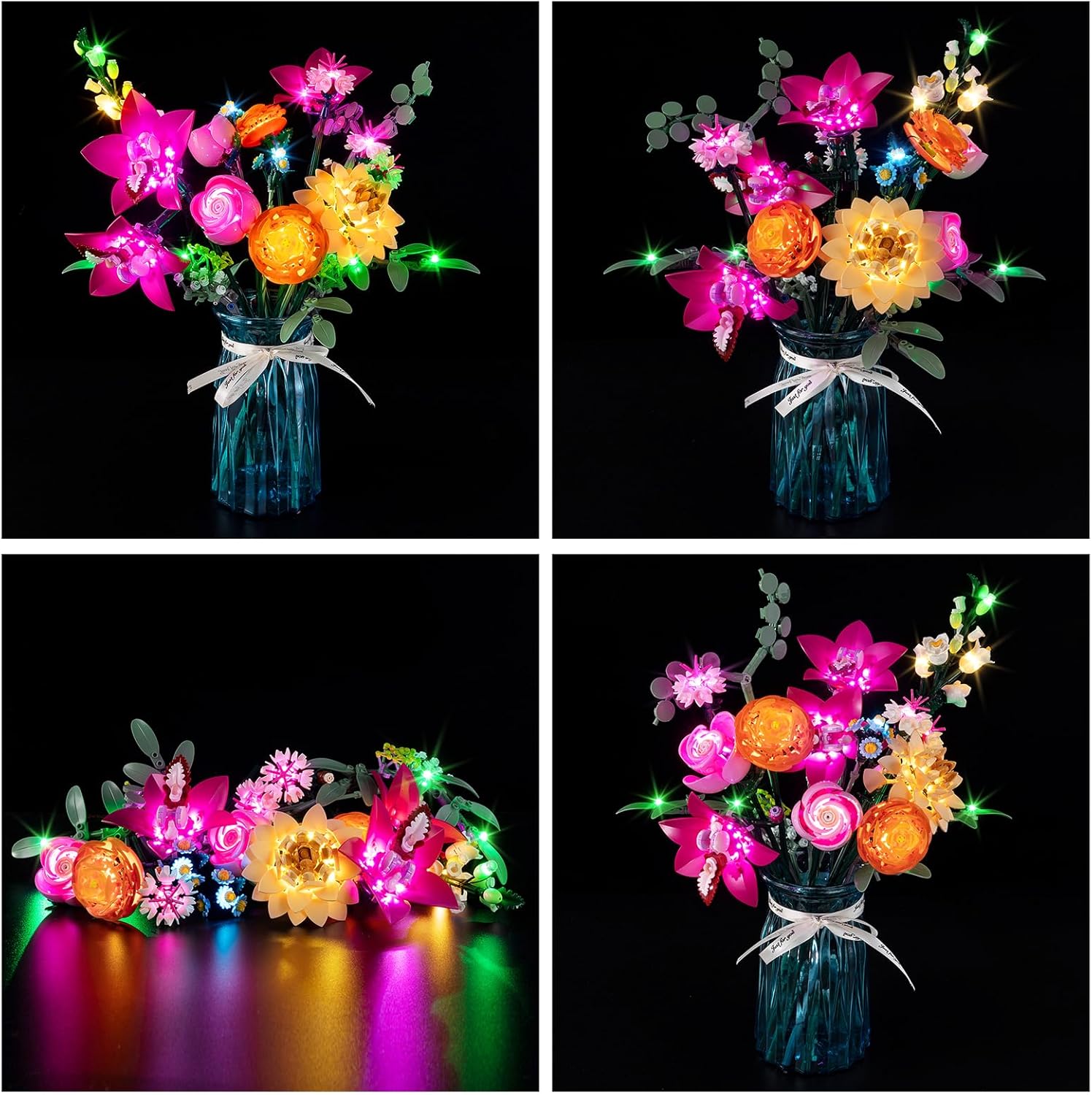 Kyglaring LED Light Kit Compatible with Lego 10342 Set, Lighting Accessories for Botanicals Pretty Pink Flower Bouquet, Lights Only (Model Not Included), Classic Version.