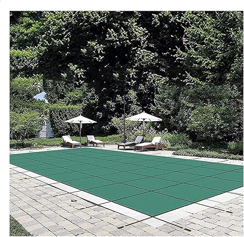 Happybuy - Cubierta de seguridad para alberca rectangular de 14 x 26 pies 4.26 x 7.92 metros, cubierta de seguridad para alberca de malla verde,