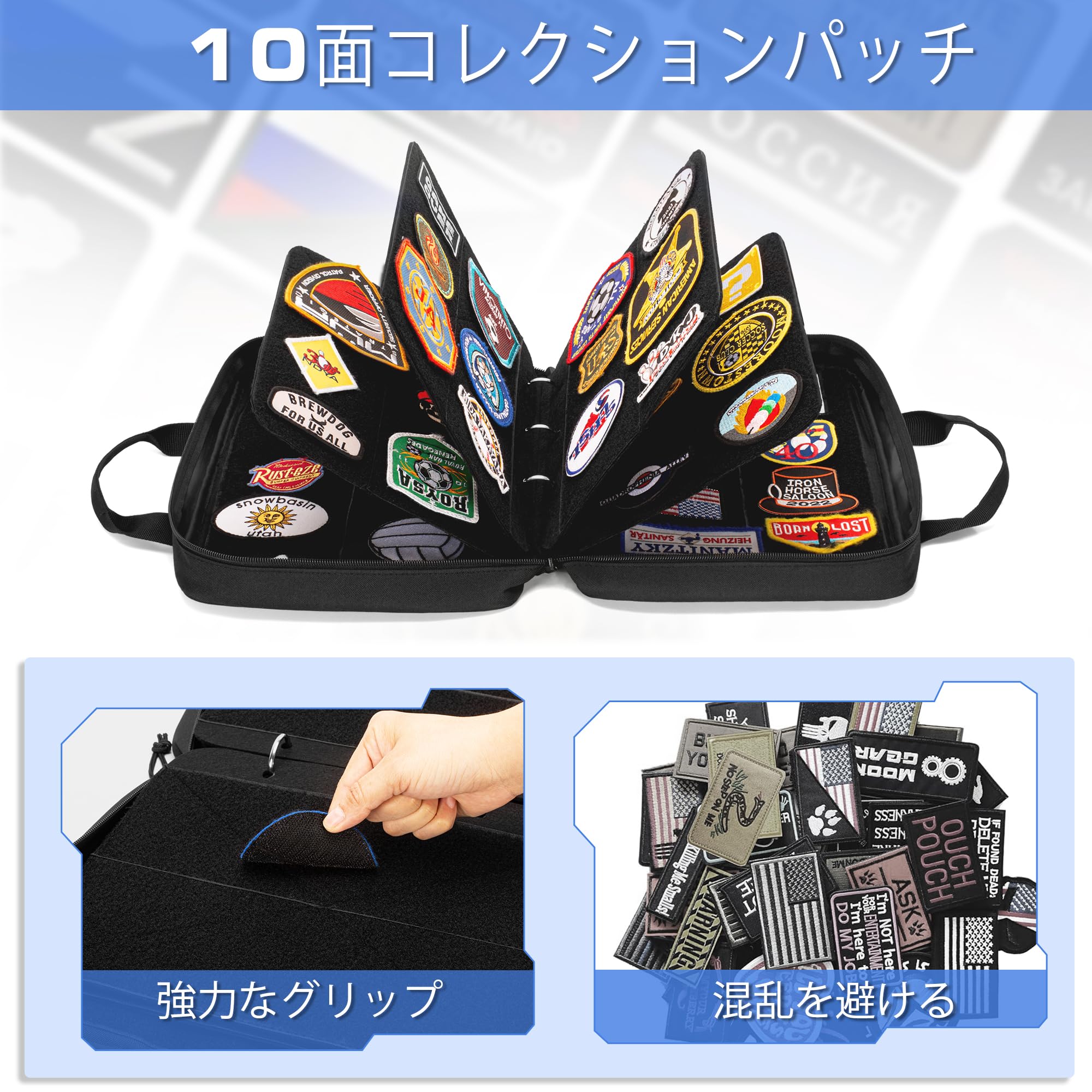 Amazon.co.jp: LoDrid ワッペン 収納ケース パッチ 収納バッグ