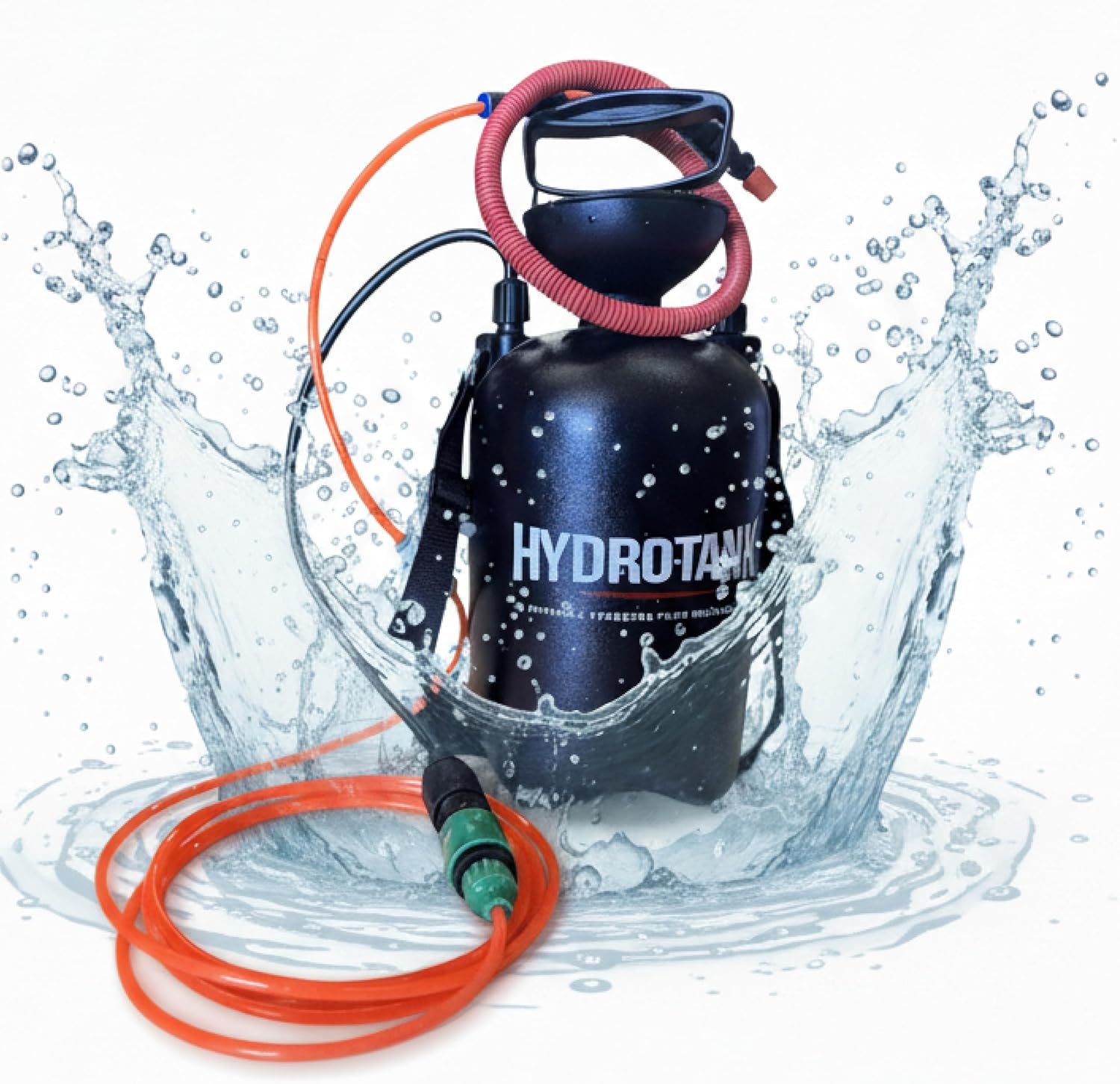 Complete Water Dust Suppression & Cooling Bundle – Universal Power Tool Water Attachment + 1.3 Gallon Portable Pump Tank | Fits Angle Grinders, Saws, Drills | Jobsite Dust Control, Cooling