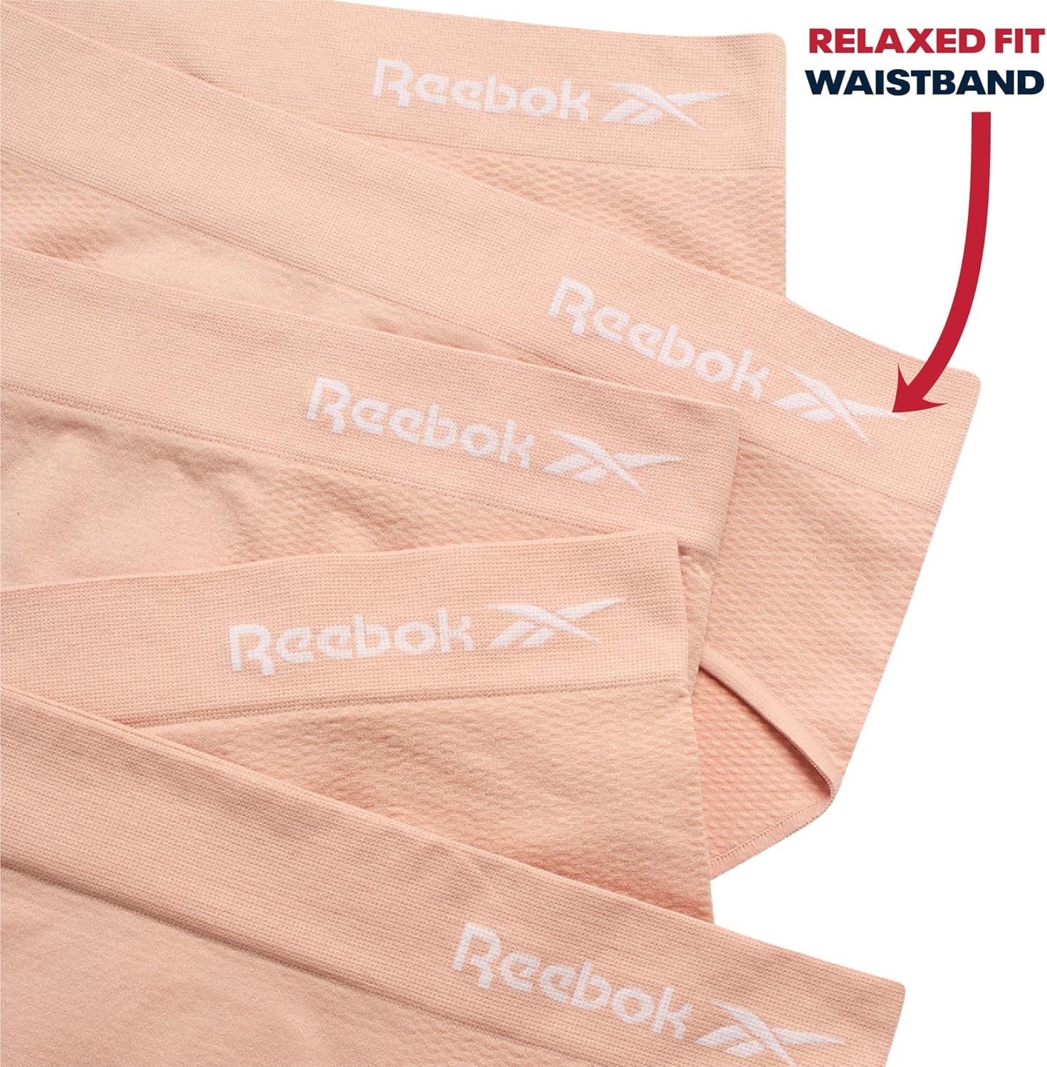 Reebok Hipster Panties for Women - 5 Pack Stretch Performance Seamless Underwear with Relaxed Tag-Free Waistband (S-XL) - Image 5