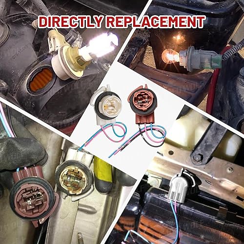 Miniatura 6 de RED WOLF 3156 3157 Arnés precableado con conector de enchufe de enchufe de enchufe de instalación de bombillas LED se adapta a la mayoría de