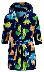 CROOUTN Kids Little Boys Girls Cartoon Hooded Bathrobe Toddler Robe Pajamas Sleepwear
