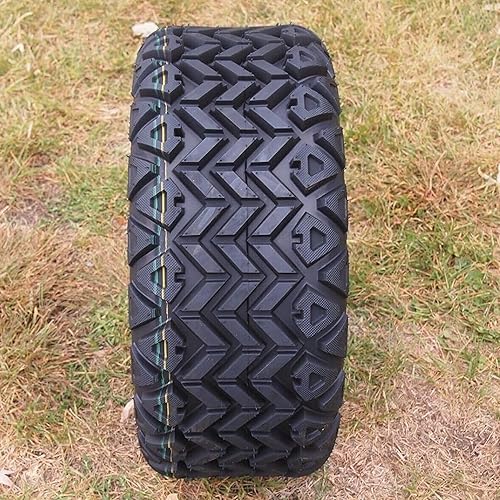 Vista 124 de Juego de 4 ruedas y neumáticos para carrito de golf Phantom en negro brillante de 14 pulgadas, neumáticos todoterreno de 23x10-14, certificación 14