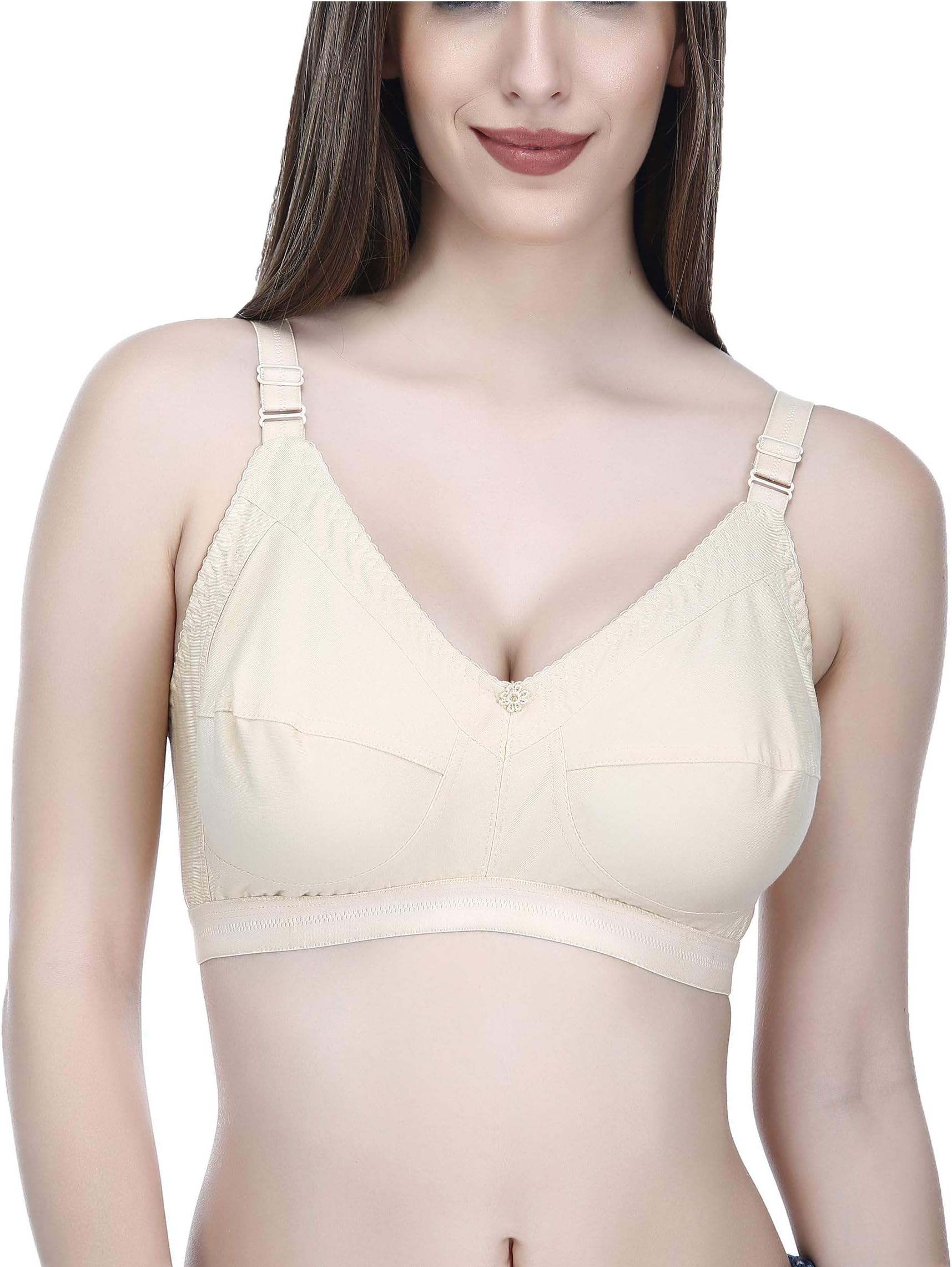 ElinaWomen's Hosiery Non-Padded Wire Free Regular Bra