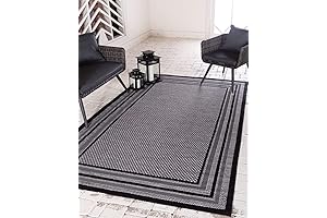 Unique Loom Outdoor Border Collection 5x10 Area Rug