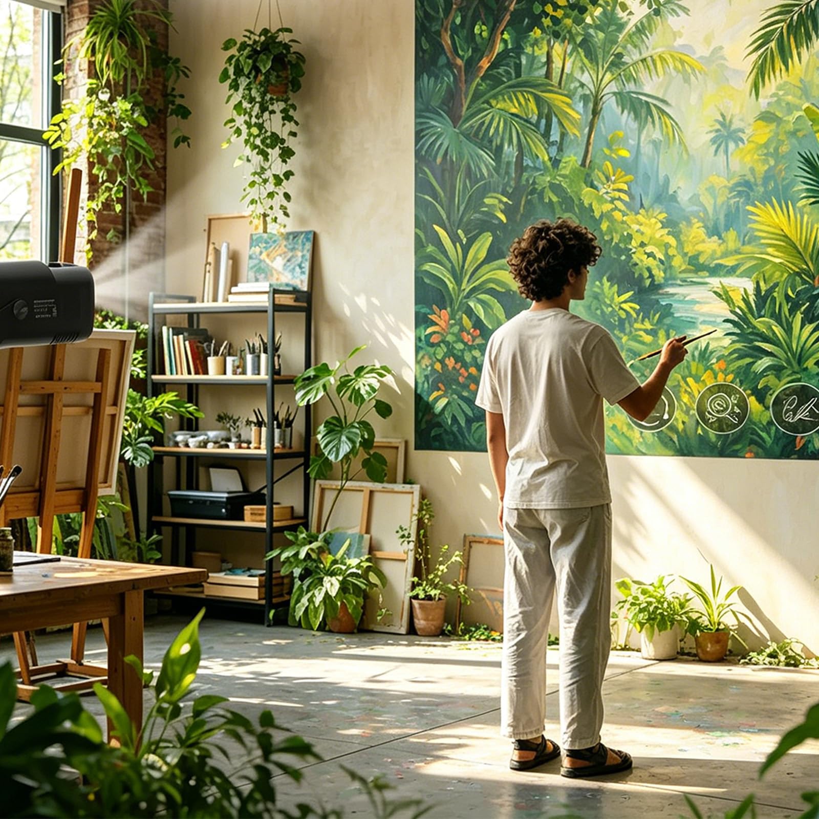 Projecteur de traçage Artistique Professionnel, Zone d ' Affichage de 80cm avec Ergonomique pour Un Travail détaillé, équipement de traçage Artisanal