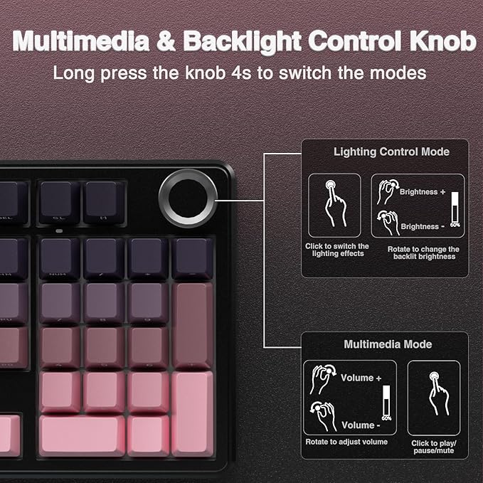 Teclado Mecánico AULA F99 Pro Inalámbrico RGB miniatura 7