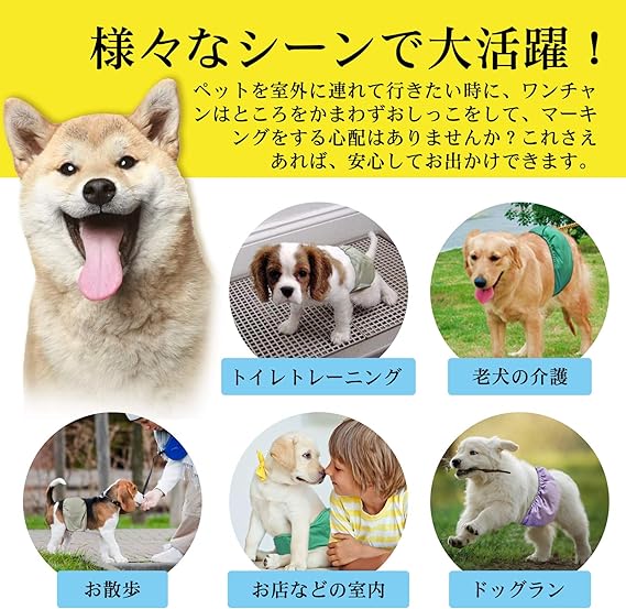 Amazon Co Jp 犬マナーベルト マナーパンツ 犬用 オス 男の子 メッシュ裏地 吸収層付き 防水加工生地 マーキング防止 介護用 お漏らし しつけ お出かけ 洗濯可能 犬用品 3枚セット Xs コーヒー イエロー パープル ペット用品