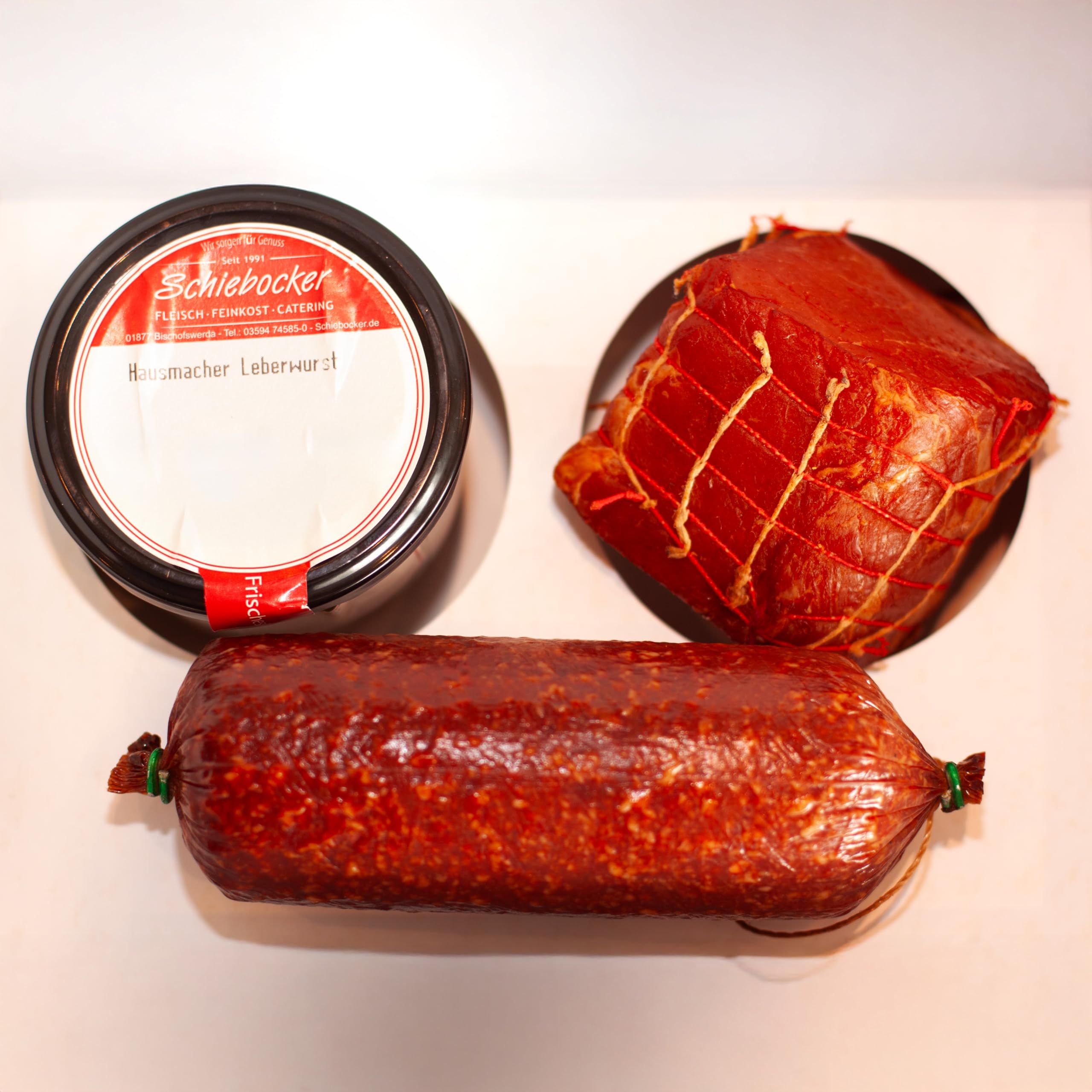 Wurstpaket Oberlausitz Präsentkorb Edel Salami geräucherter Schinken Leberwurst Geschenkkorb