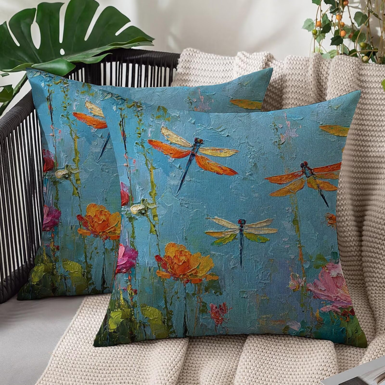 Housse de coussin imperméable 45x45 contre la pluie et les taches