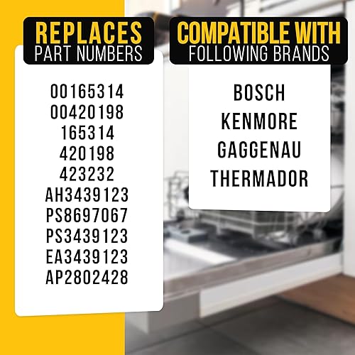 Miniatura 7 de PartsBroz - Ruedas para lavavajillas 00165314 165314 (paquete de 8 unidades) Consejos de bricolaje incluidos por PartsBroz  Piezas de repuesto