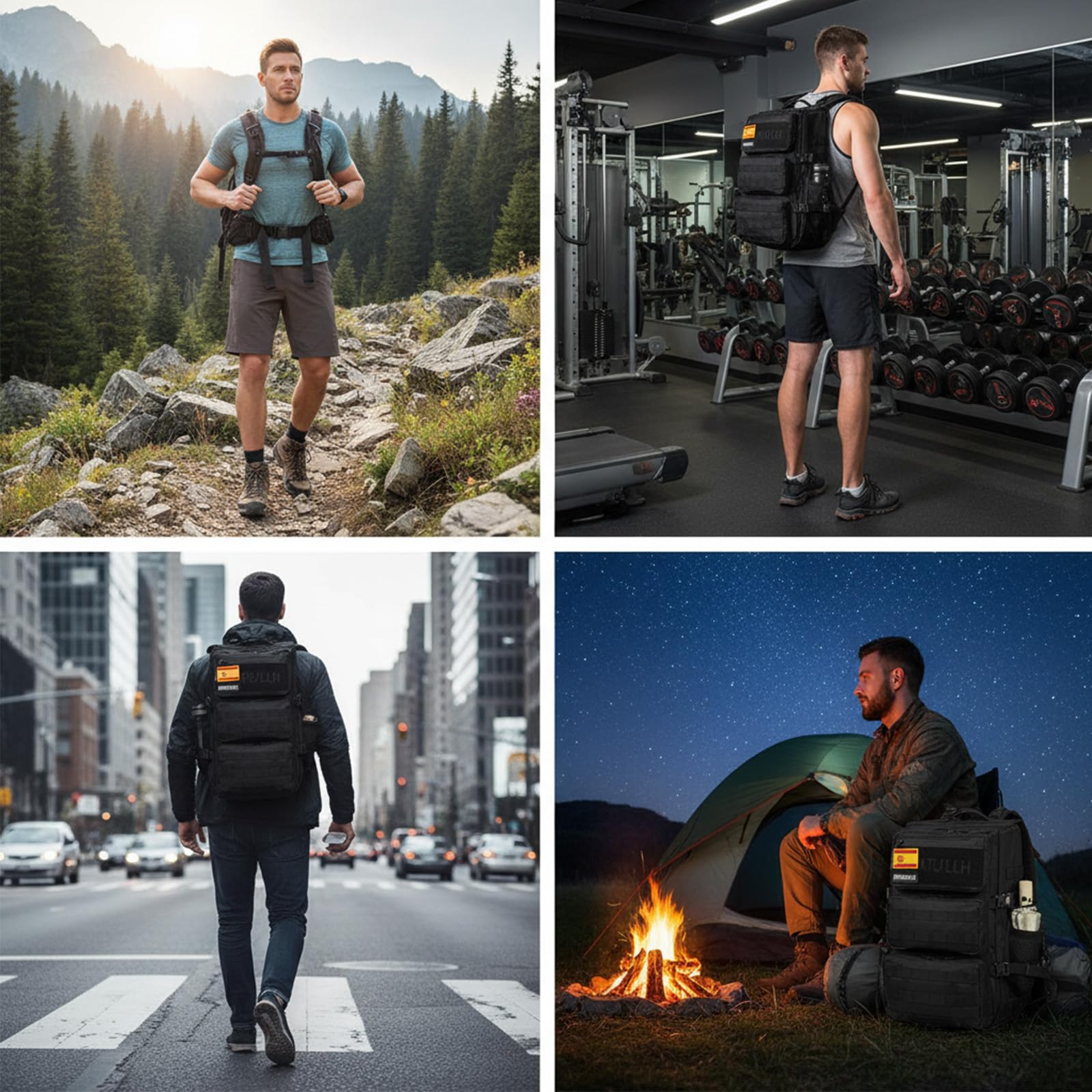 Mochila Táctica Militar 55L Molle para Hombre Mujer, Mochila de Senderismo | Gran capacidad,Resistente y duradera,sistema Molle amplio,cómoda correa ajustable,ideal para camping y entrenamiento
