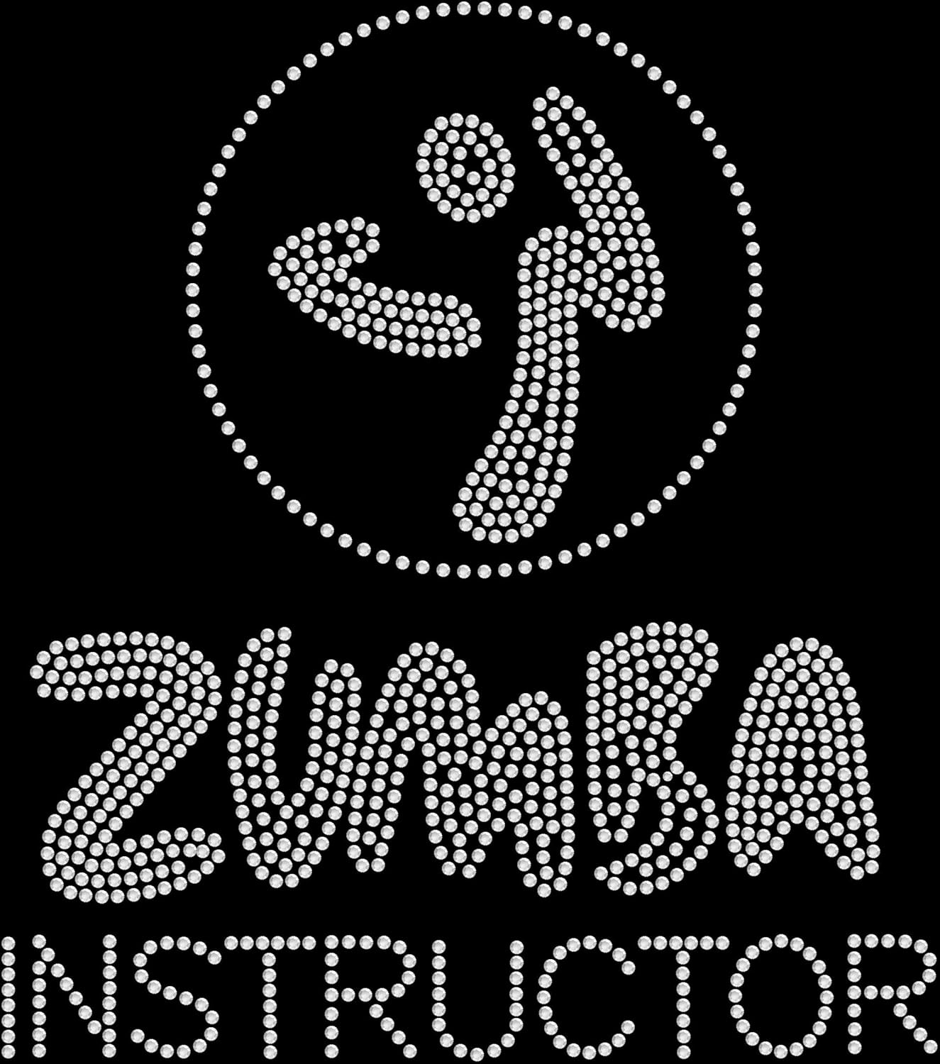 Rhinestone Bling Sparkle Iron On Transfer DIY Zumba Instructor Dance Fitness