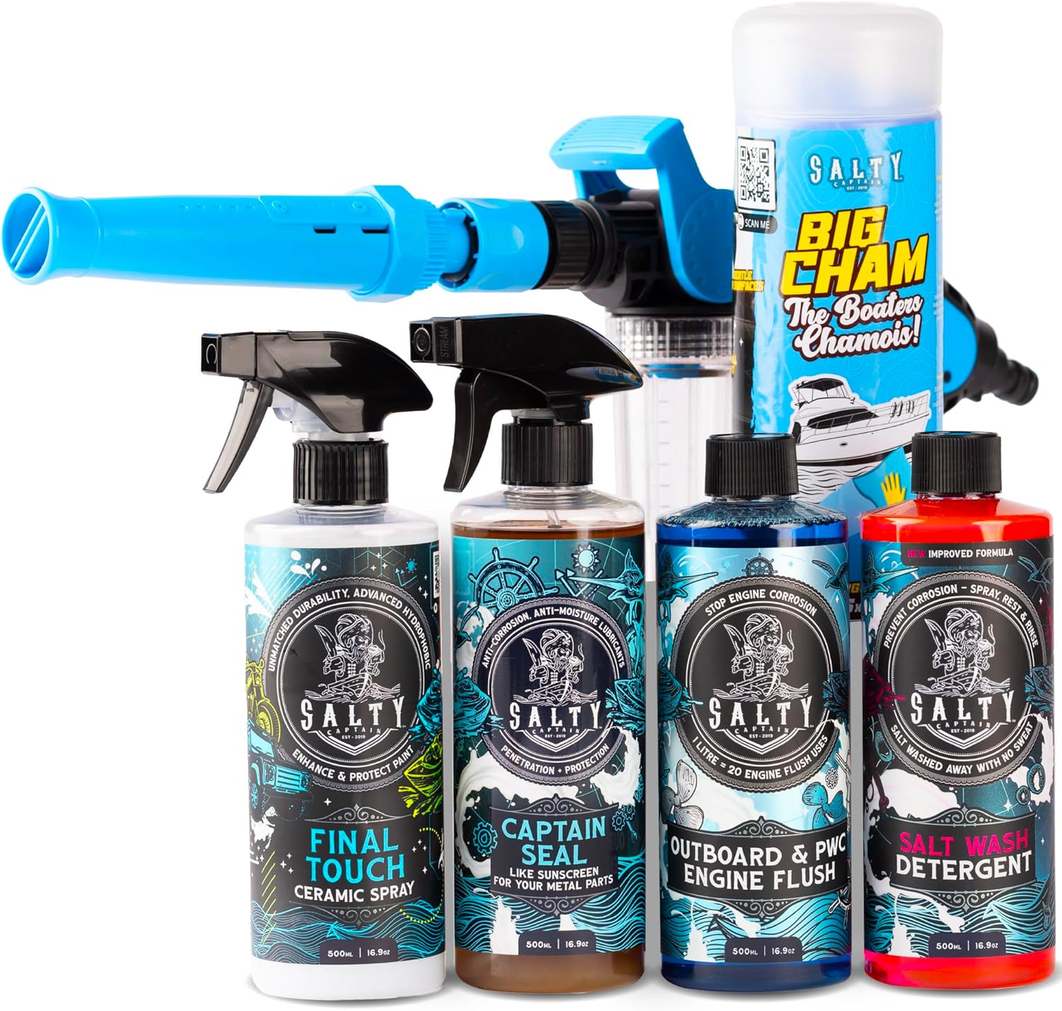 Salty Captain PWC Jet Ski Cleaning Kit Complete Care
