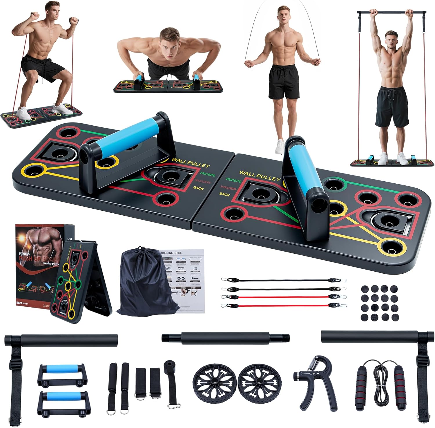 Push Up Board,Portable Dismountable 17 in 1 Push Up Bar at Home Gym,Professional Muscle Training Equipment is Available for Men and Women,The Ideal Gift for Fitness Enthusiasts,Pushup Board Set